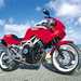 Yamaha TRX850 motorcycle review - Side view