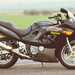 Suzuki GSX750F motorcycle review - Side view