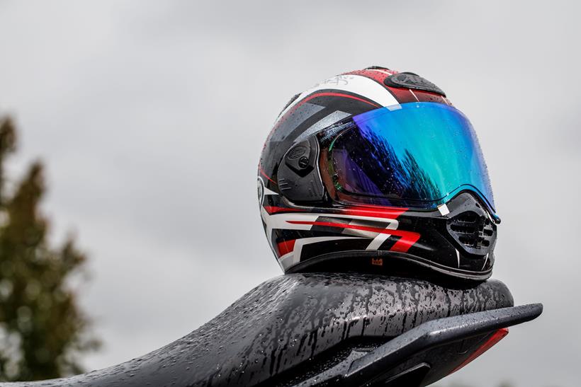 Arai Tour-X 5 with iridium visor and no peak