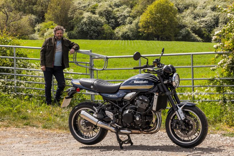 Simon admires the Kawasaki Z900RS