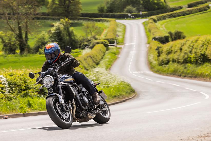 Kawasaki Z900RS on the road