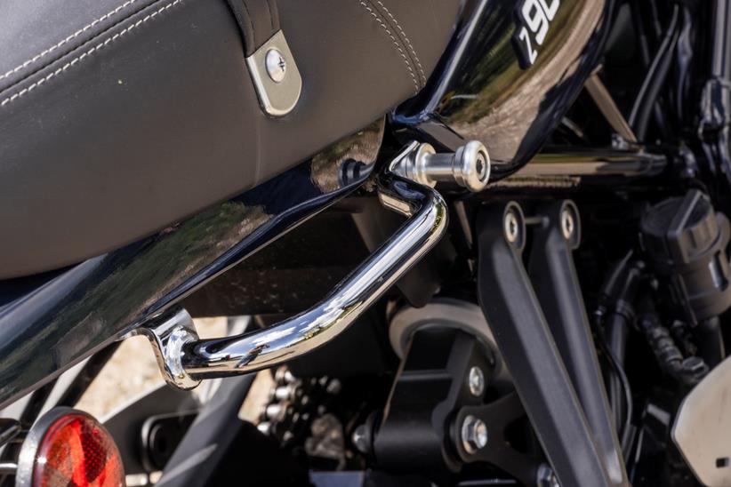 Shiny grab rails for the Kawasaki Z900RS