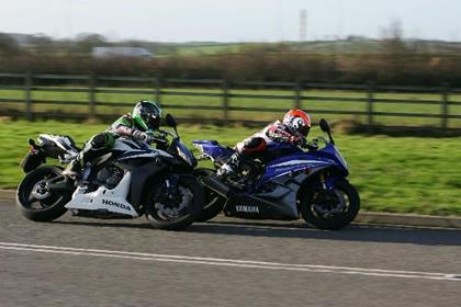 The CBR600RR against the R6