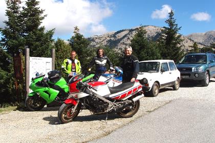 Costas Rigas and Paul in the Greek mountains