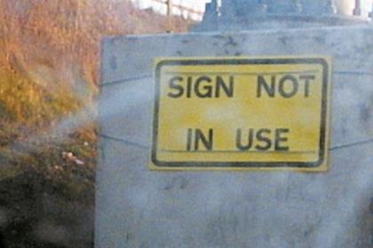 Signs can be too distracting