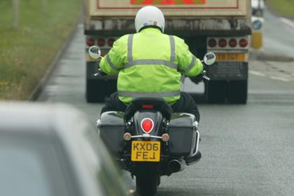 One of the 13 spy shots of the Triumph tourer