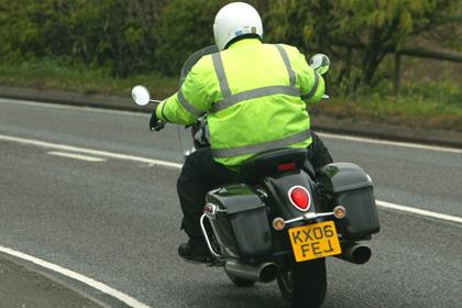 One of the 13 spy shots of the Triumph tourer