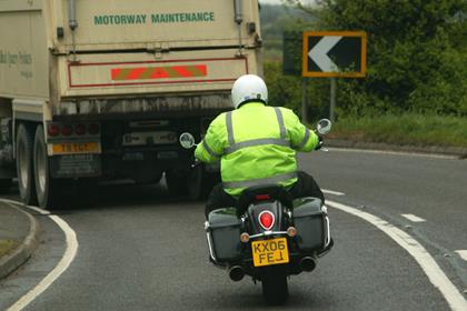 One of the 13 spy shots of the Triumph tourer