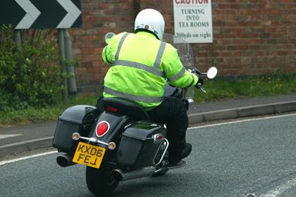 One of the 13 spy shots of the Triumph tourer