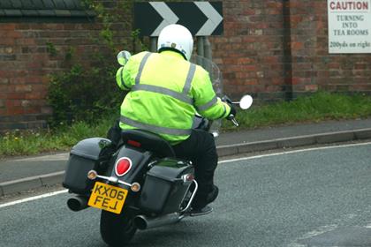 One of the 13 spy shots of the Triumph tourer