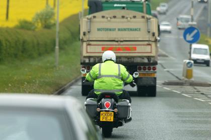 One of the 13 spy shots of the Triumph tourer