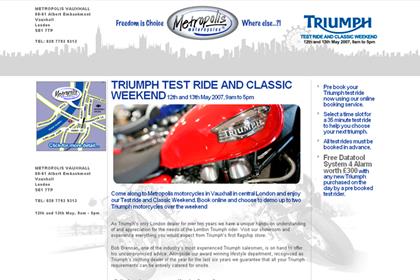 Book a test ride online for this weekend