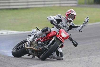 Not the behaviour to try and emulate on a Ducati Hypermotard test ride