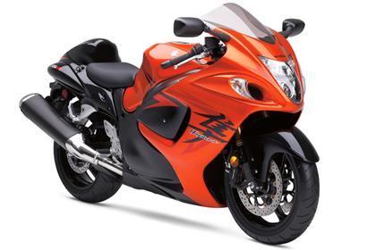 The 2008 Suzuki Hayabusa GSX1300-R is also due in orange, for the real extroverts