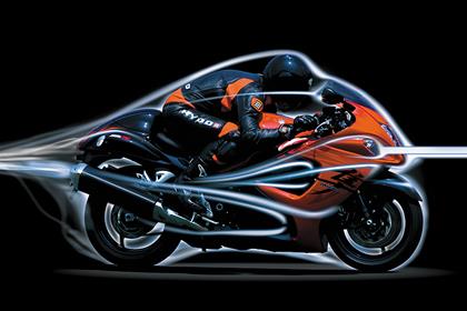 The aerodynamics of the 2008 Suzuki Hayabusa GSX-R1300R