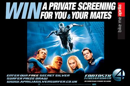 Win Fantastic Four tickets with Aprillia motorcycles