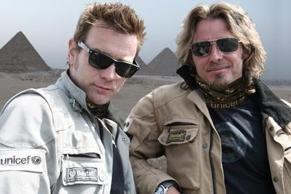 Ewan McGregor and Charley Boorman need protection on Long Way Down motorcycle trip 