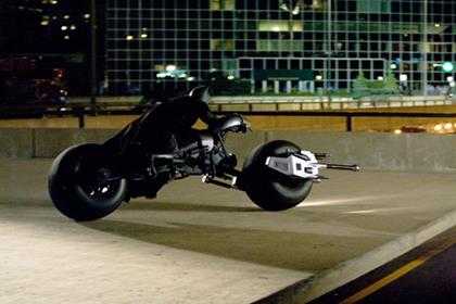 Batman's bike has been spotted in action