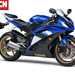 The 2008 Yamaha R6 in blue