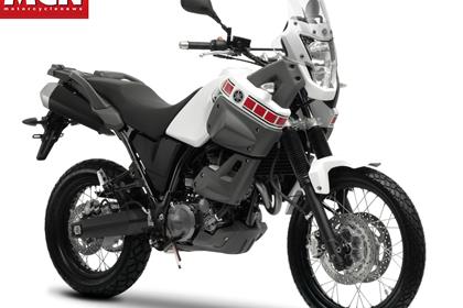 The 2008 Yamaha XT660Z Tenere in white and red