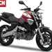 The distinctive new red colour for the 2008 Yamaha MT-03