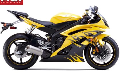 American colour options for the 2008 Yamaha R6 motorcycle