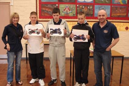 The Paint my Ride winners from Tollesby School