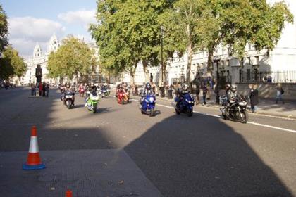 The Ride for Rights demo saw thousands make Whitehall motorcycle-only