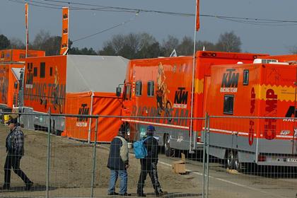 A KTM truck similar to these was stolen from the International motorcycle and Scooter Show at the NEC