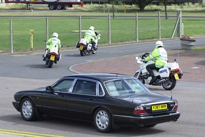 The Queens police escorts took a wrong turn on the Queens journey