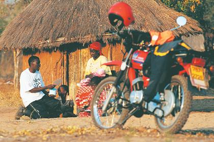 Riders for Health use motorcycles to reach remote parts of Africa