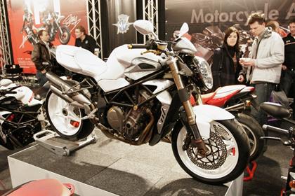 The all-white MV Agusta Brutale "By Percy" includes a 14-carat gold key