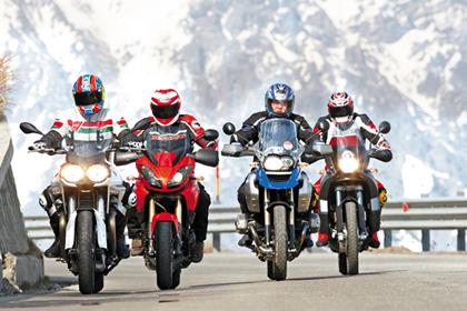 How did the Moto Guzzi Stelvio and its big adventure rivals get on at Italy's Stelvio Pass