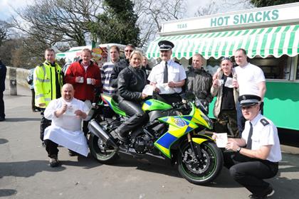 Cumbria Constabulary will print safety messages on napkins at popular motorcycle meeting spot Devils Bridge