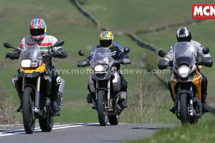 BMW F800GS and BMW R1200GS take on the Honda Transalp