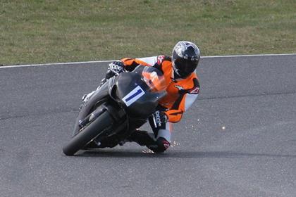 Michael Schumacher racing on a Honda Fireblade