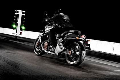 These are the first pictures of the 2009 Yamaha V-Max in action