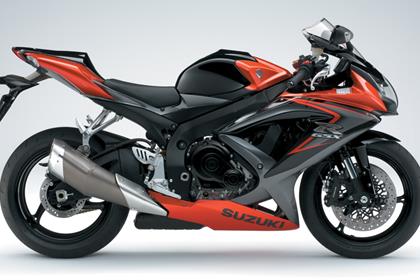 The limited edition 2008 Suzuki GSX-R750 in orange and black