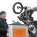 The statue was unveiled by Willie G. Davidson ahead of the opening of the Harley Davidson Museum on July 12