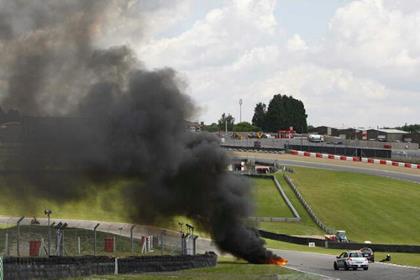 MCN's Yamaha R6 is no longer after a Brands Hatch track day fire