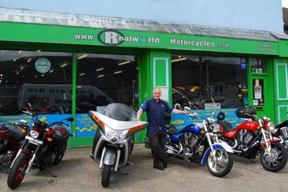 Martin Thomas of Real World motorcycles with some of his Victory Motorcycles