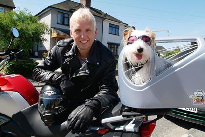 Terrier Ronnie with his owner Glenn from Warrington