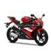 The Yamaha YZF-R125 in Sunset Red