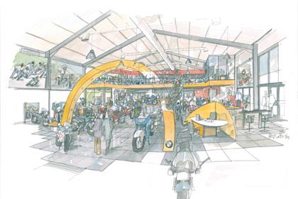 An artists impression of how the new Cardiff BMW Mottorad dealership will look