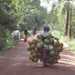 This guy rides every day into the rural areas, mostly off road, to collect coconuts. We helped him get moving with this lot. Check out the cleaver.