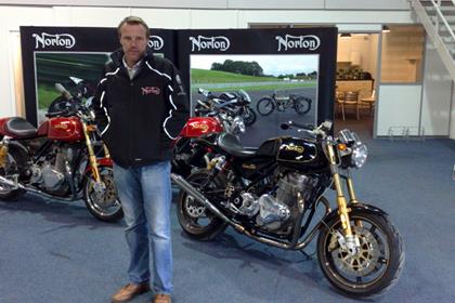 Stuart Garner at Norton's new premises at Donington Park