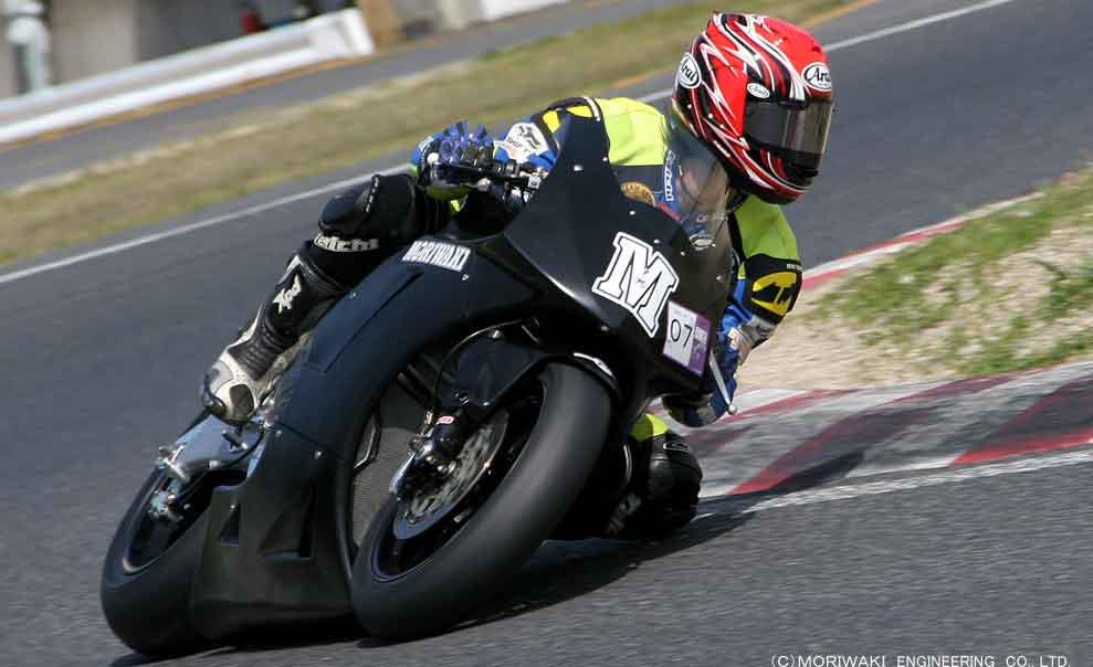 Moriwaki Moto2 bike on track
