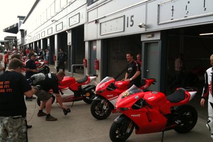 Some of the sixty Ducati Desmosedicis