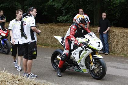 MCN's Adam Child joined a star line-up including former world champions Max Biaggi and Mick Doohan