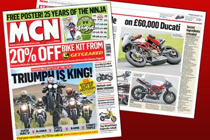 Free poster celebrating 25 years of the Ninja with this week's MCN